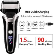 USB Rechargeable Electric Shaver Stainless Steel Shaving Machine For Men 3D Triple Floating Blade Razor Shaver Barber Electric